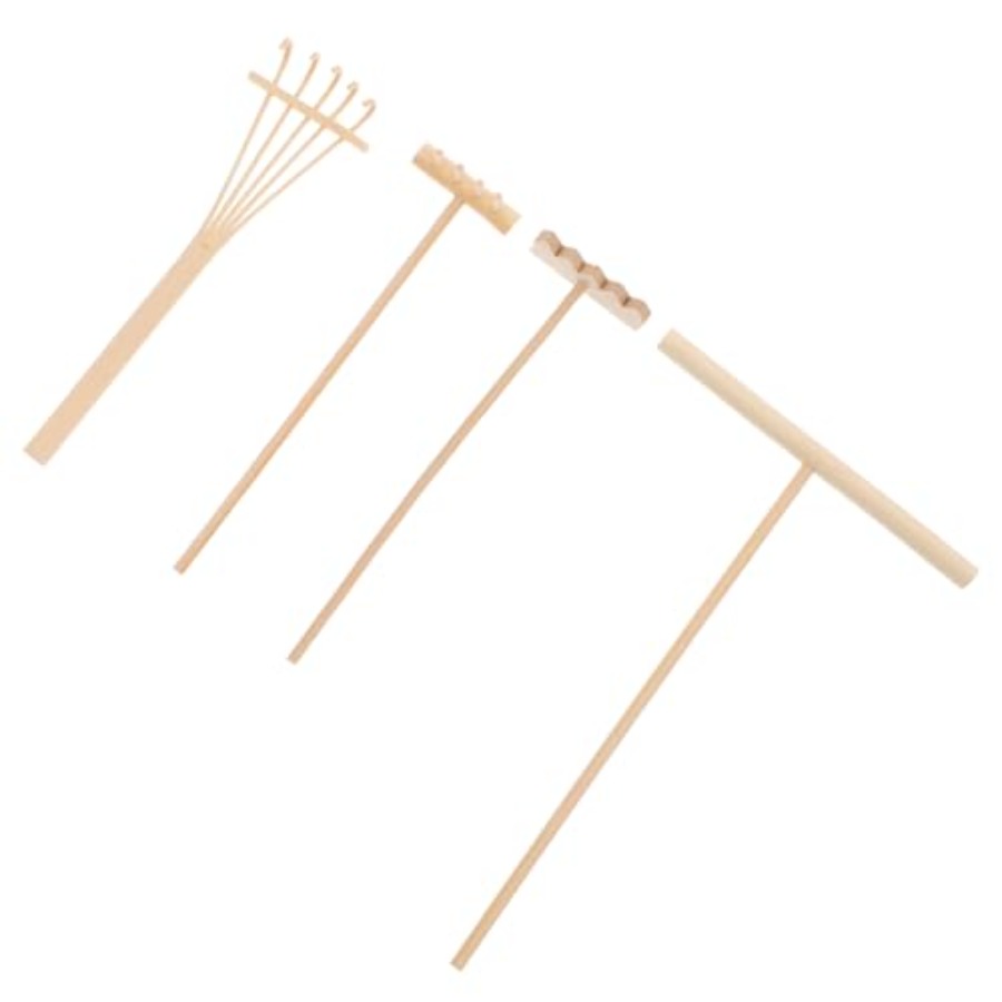 Bamboo Mini Rake Set 4 Pcs for - огляд і ціна Bonsai Zen Garden Set