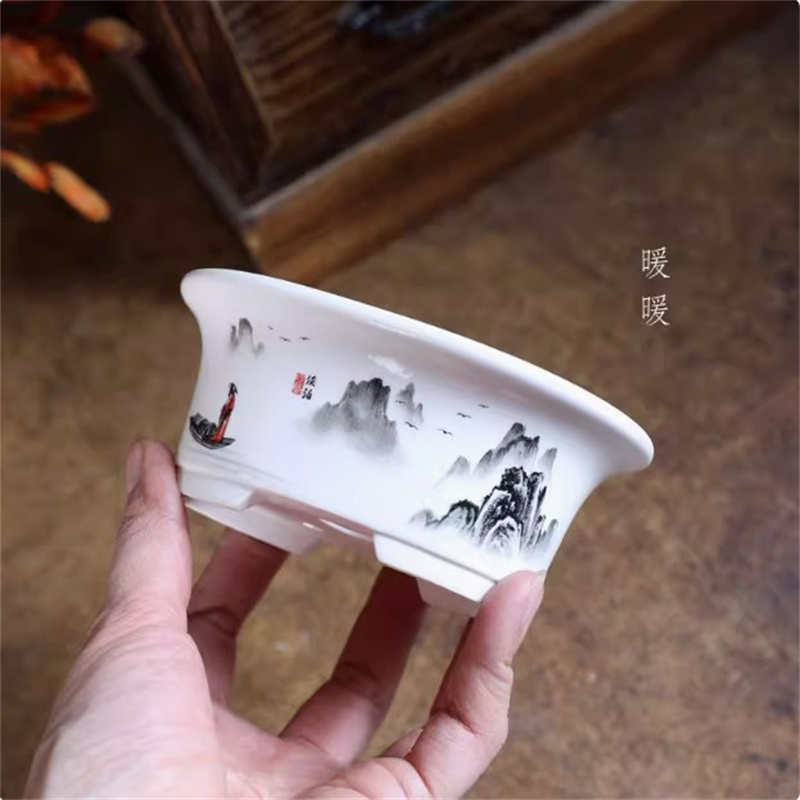 Porcelain White Oval Bonsai Po - огляд і ціна Bonsai Garden Table