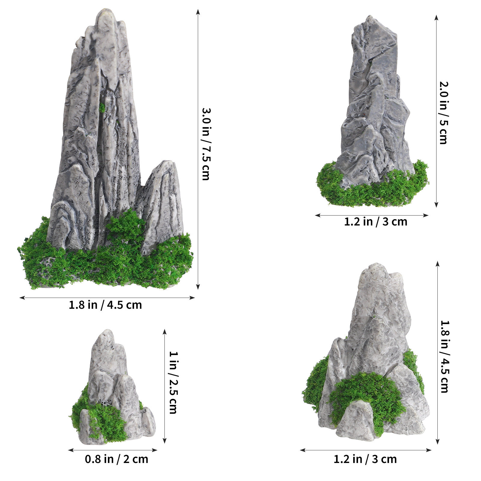 8Pcs Exquisite Landscape Rocke - огляд і ціна Bonsai Zen Garden Set