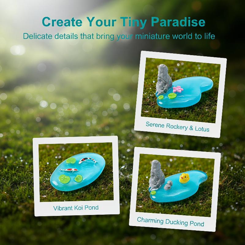 Mini Resin Pond Ornaments With - огляд і ціна Bonsai Koi Garden