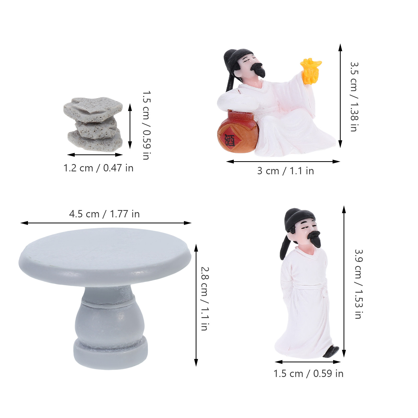4Pcs Table and Chairs Set with - огляд і ціна Bonsai Zen Garden Set