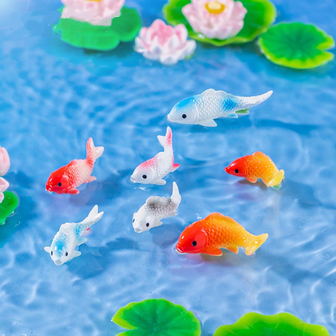 10PCS Mini Koi Fish Resin Gold - огляд і ціна Bonsai Koi Garden