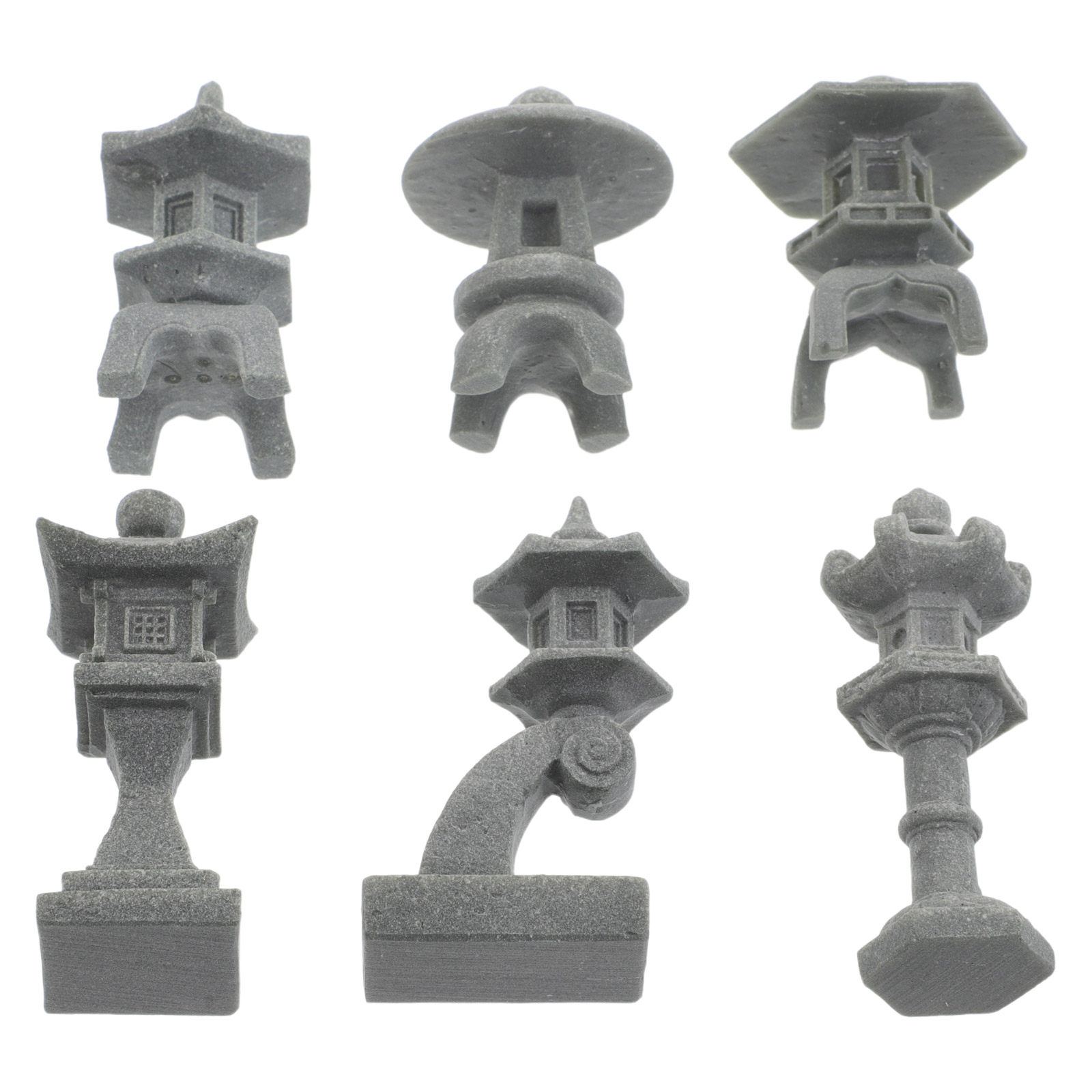 6Pcs Japanese Stone Lantern Pa - огляд і ціна Bonsai Zen Garden Set
