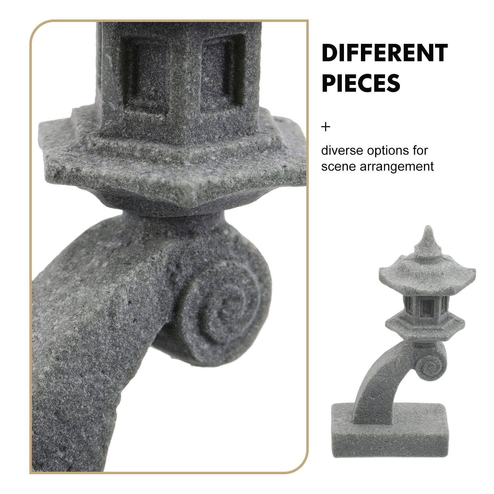6Pcs Japanese Stone Lantern Pa - огляд і ціна Bonsai Zen Garden Set