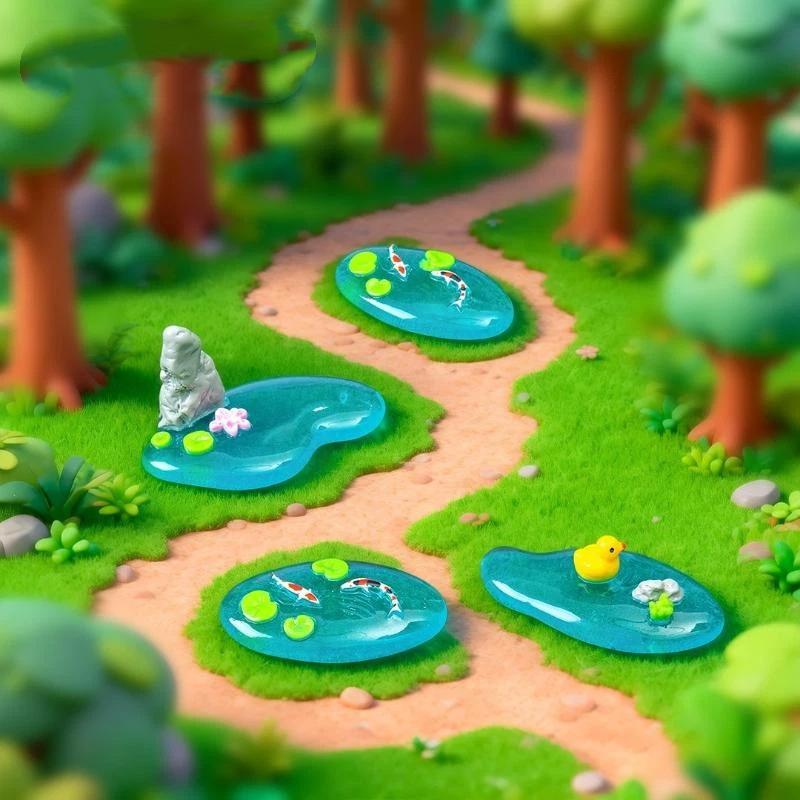 Mini Resin Pond Ornaments With - огляд і ціна Bonsai Koi Garden